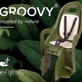 Groovy, the Child Bike Seat with Nature Inspired Colors