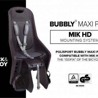 Nova Cadeira de Bicicleta Bubbly Maxi Plus com MIK HD