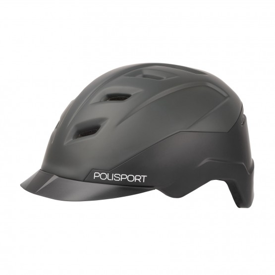 E-City - Erwachsenen Helm für E-Bikes Schwarz und Grau - Größe L