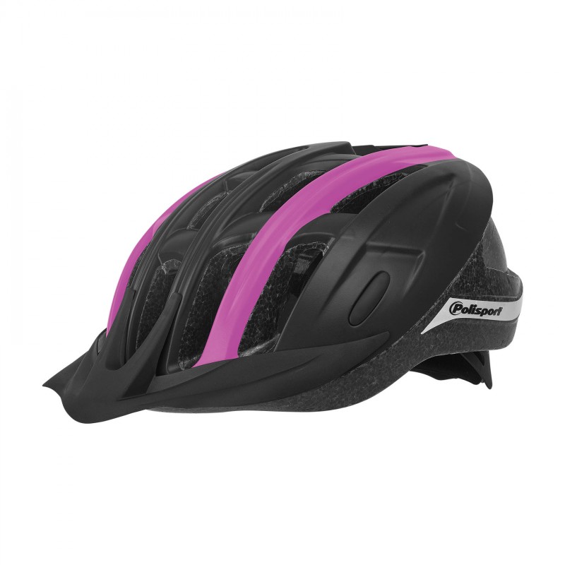 Ride In - Bicycle Helmet for Trekking and MTB Black and Fushia - M Size