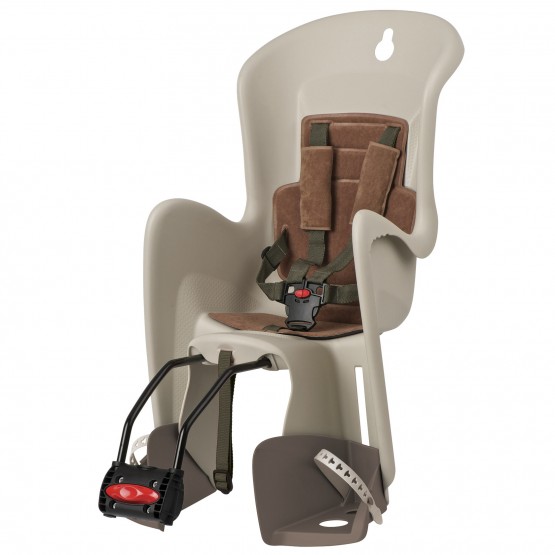 Bilby Maxi FF - Rear Child Bicycle Seat Cream and Brown for Frames