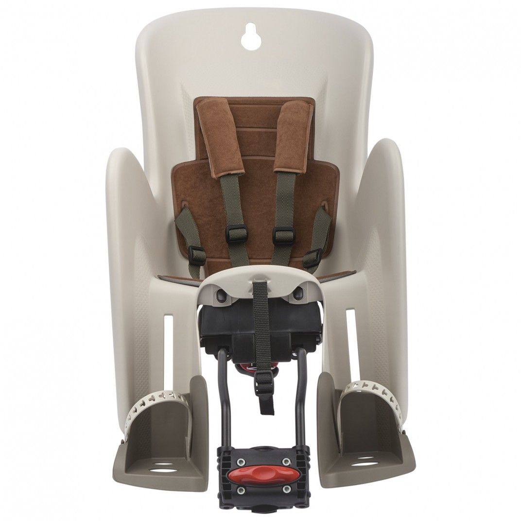Bilby Maxi RS - Cadeira Traseira Reclinável para Bicicleta Bege e Castanha