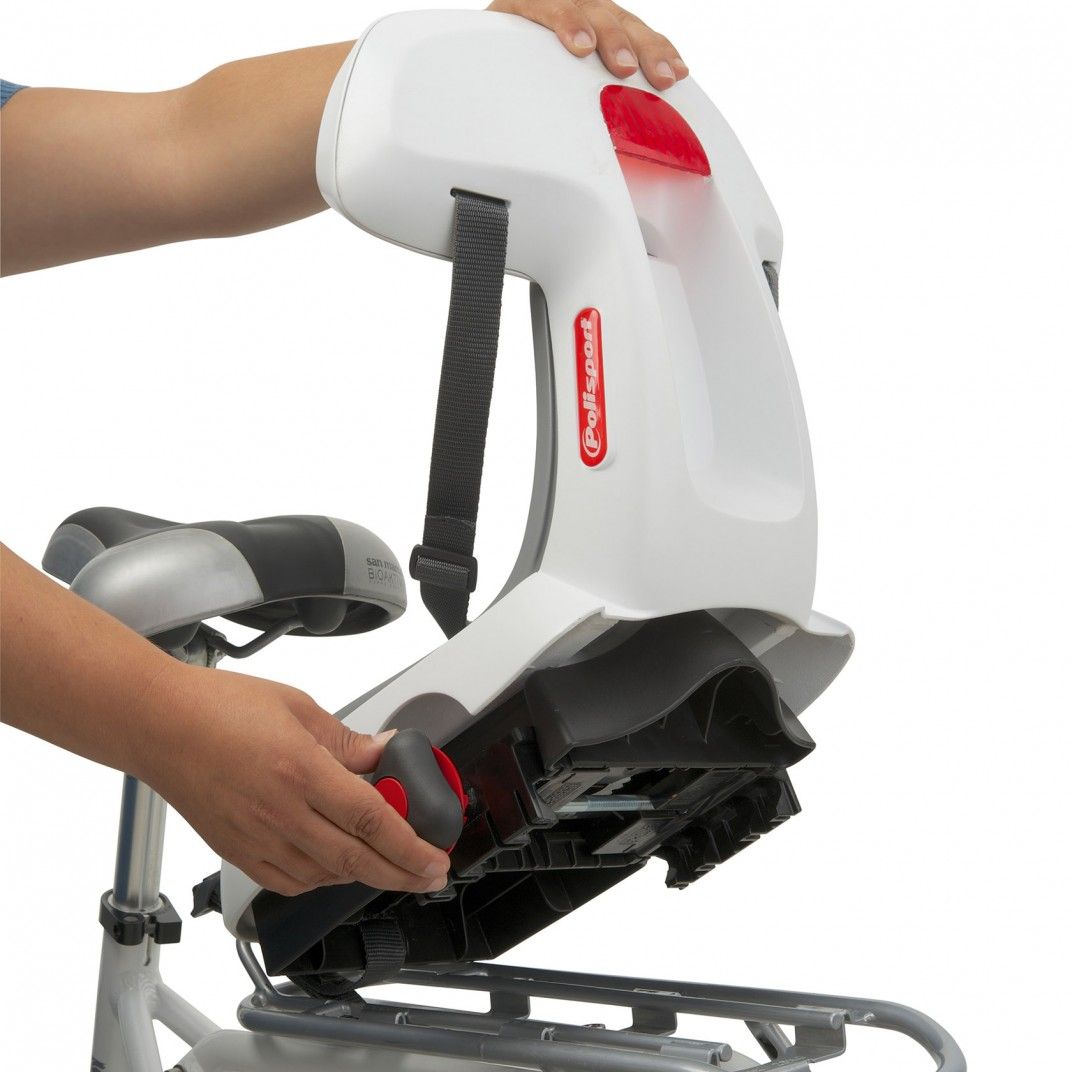 Guppy Junior Child Bike Seat White for Kids Up to 35Kg Polisport