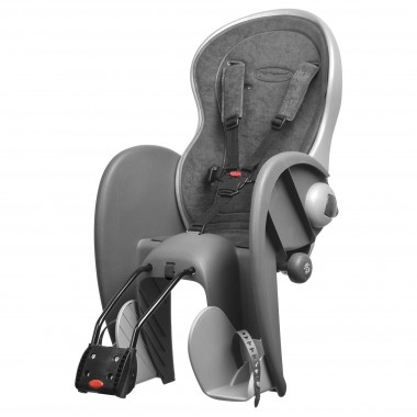Wallaby Evolution Deluxe - Cadeira para Bicicleta de Fixação ao Quadro Cinzenta