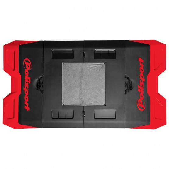 Bike Mat - Foldable Pit Plastic Mat Red