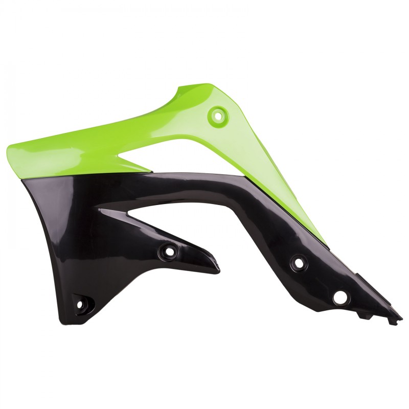 Kawasaki KX450F - Radiator Scoops Green and Black - 2012-15 Models