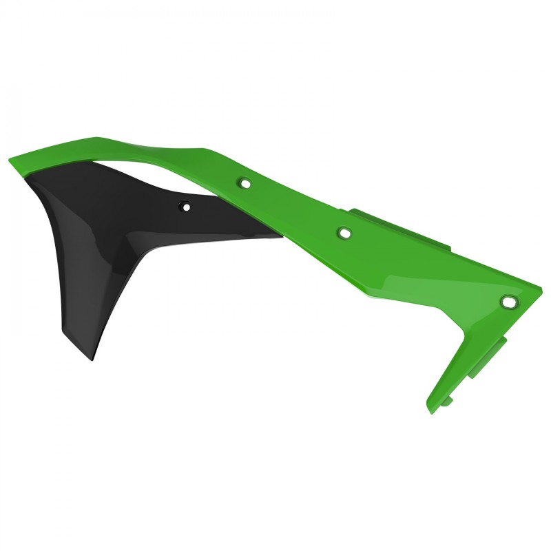 Kawasaki KX450F - Radiator Scoops Green and Black - 2016-18 Models