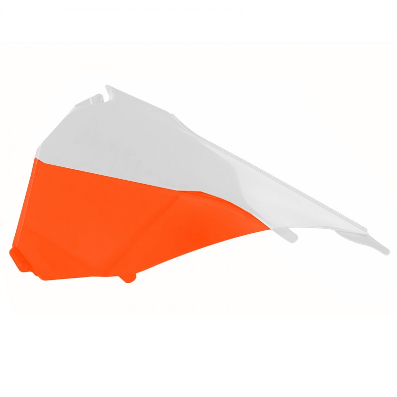KTM EXC,EXC-F,XC-W,XCF-W - Airbox Covers White and Orange - 2014-16 Models