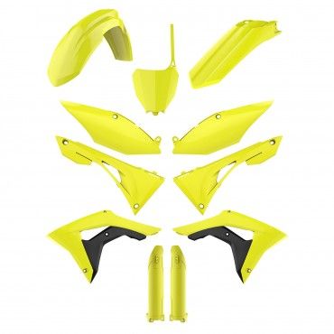 Honda CRF 250R,CRF 450R - Replica Plastic Kit Flo Yellow - 2019-20 Models