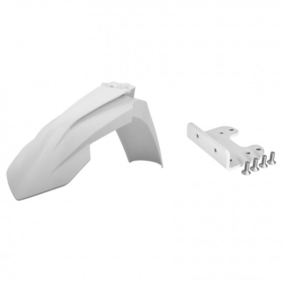 KTM EXC/EXC-F - Kit Adaptador de Guardabarros Delantero Blanco - Modelos 2008-13