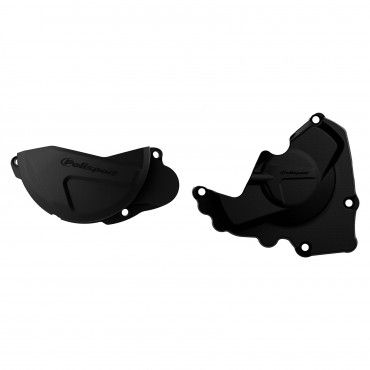 Honda CRF250R - Clutch and Ignition Cover Protector Kit Black Black -2013-17 Models