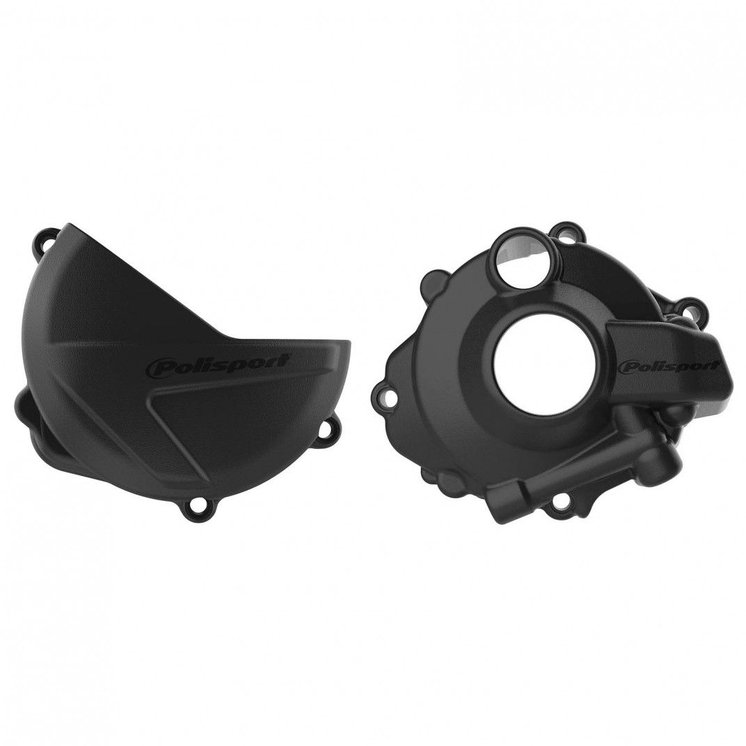 Honda CRF250R - Clutch and Ignition Cover Protector Kit Black Black ...