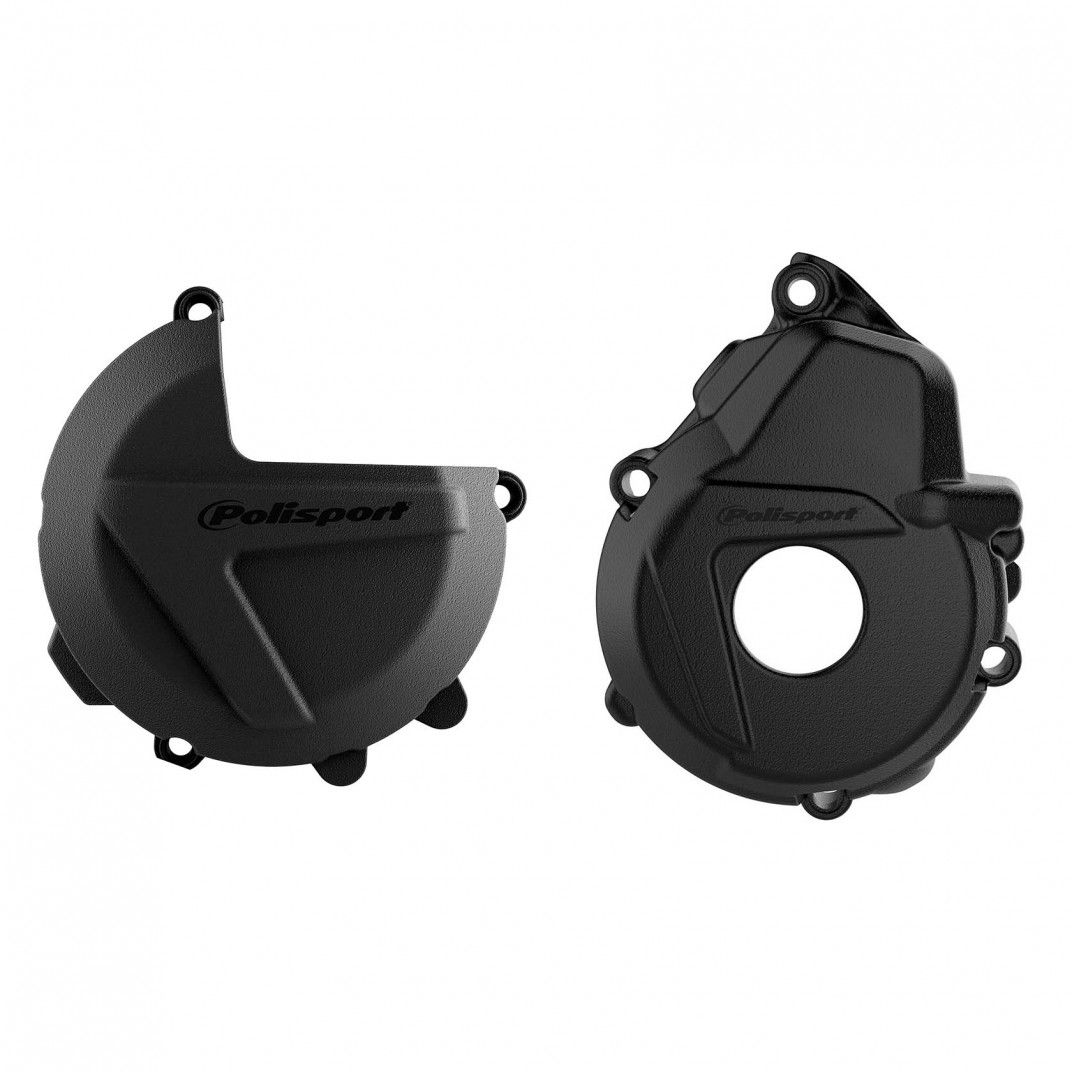 KTM 250,350 EXCF,XCFW Clutch and Ignition Cover Protector Kit Black