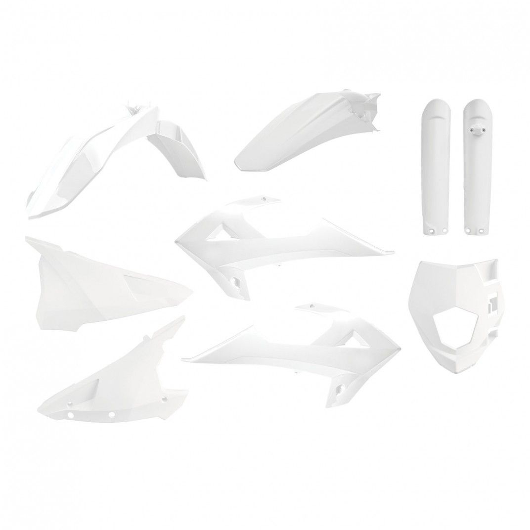 Gas Gas EC250/300 - Enduro Plastic Kit White - 2018-20 Models