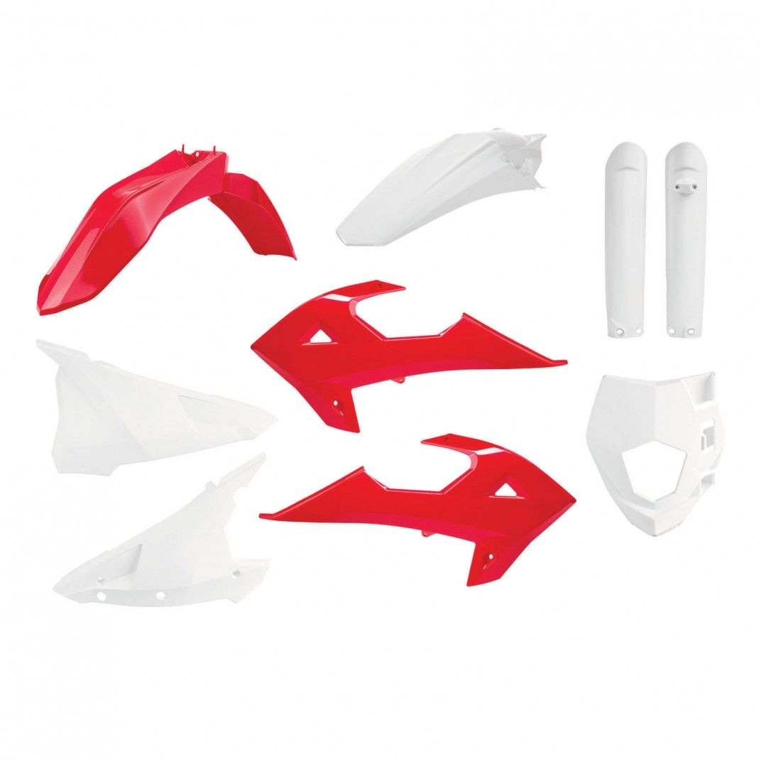 Rieju MR250/300 - Kit de Plásticos Enduro Vermelho e Branco - Modelos 2021-22