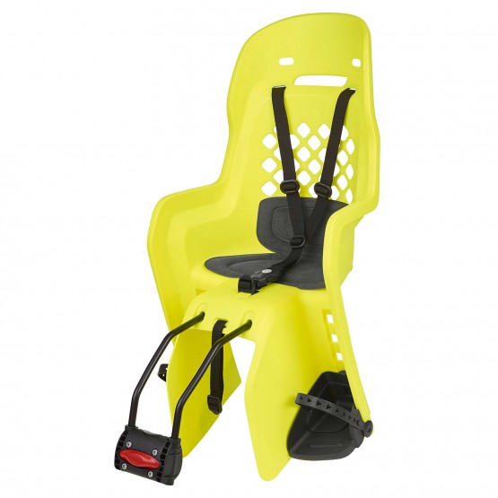 Joy FF - Child Bicycle Seat for Rear Child Seat Yellow Fluo and Dark Grey