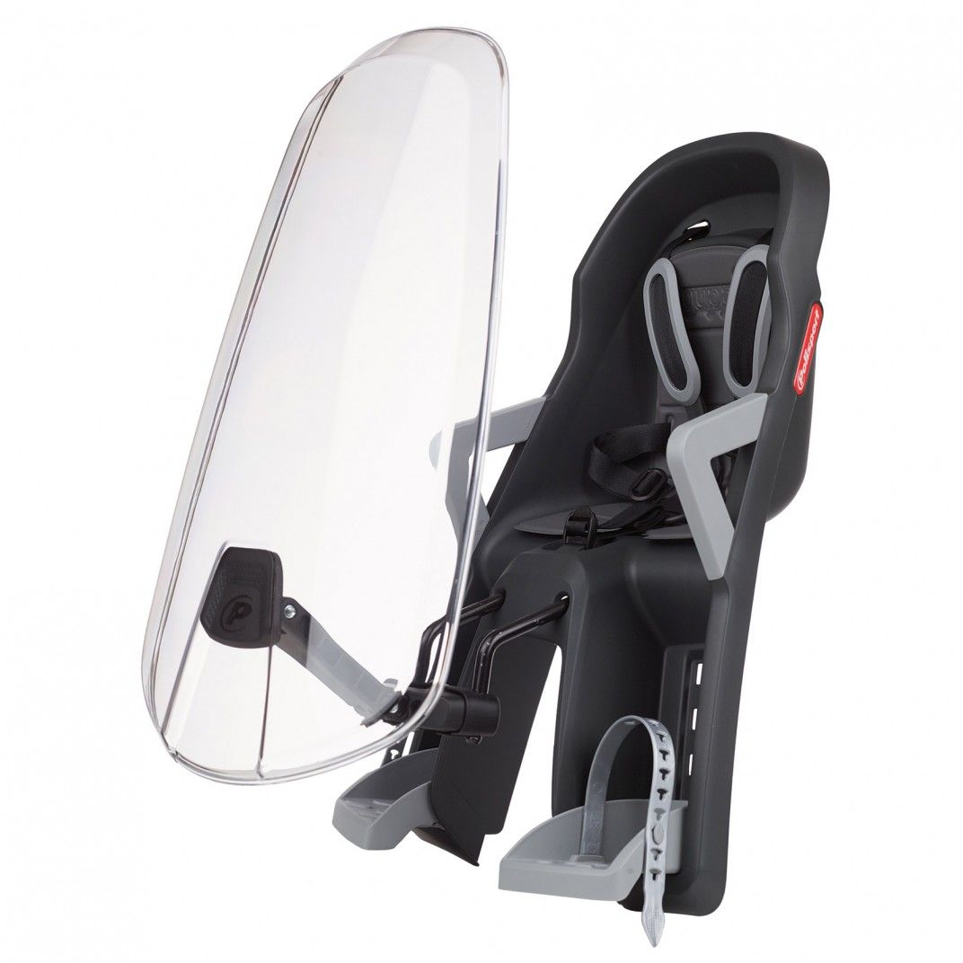 Guppy Mini + - Child Baby Seat Dark Grey and Silver with Front Mounting System