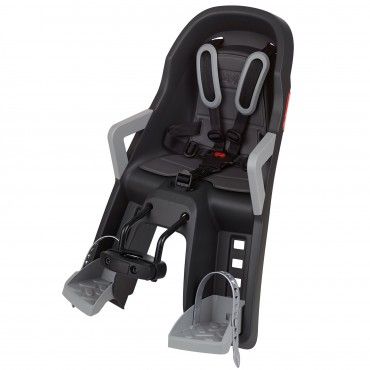 Guppy Mini + - Child Baby Seat Dark Grey and Silver with Front Mounting System