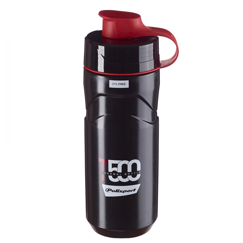 T500 - Isolierflasche 500ML Schwarz und Rot