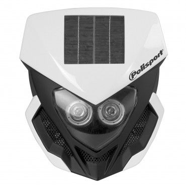 Lookos Evo - Headlight White and Black with Solar Panel and Battery