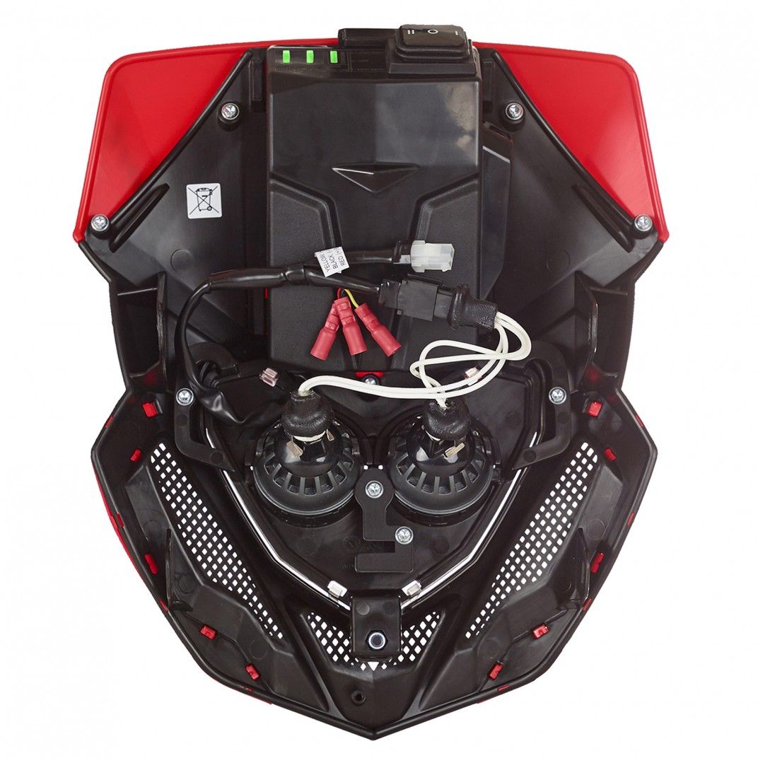 Lookos Evo - Headlight Red and Black with Battery