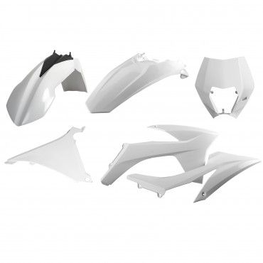 KTM EXC,EXC-F XC-W,XCF-W - Kit de Plásticos para Enduro Branco - Modelos 2012-13