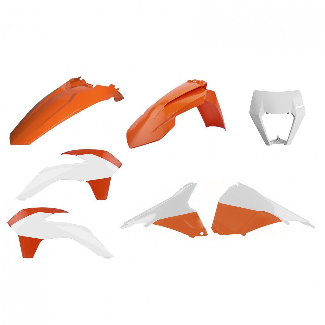 KTM EXC,EXC-F,XC-W,XCF-W - Kit Plastiques Restyling Couleur OEM - Modèles 2014-16