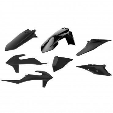 KTM EXC,EXC-F XC-W,XCF-W - Enduro Plastic Kit Black - 2020 Models