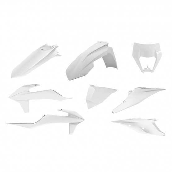 KTM EXC,EXC-F XC-W,XCF-W - Enduro Plastique Kit Blanc - Modèles 2020