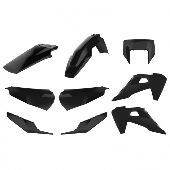 Husqvarna TE,FE - Enduro Plastic Kit Black - 2020 Models