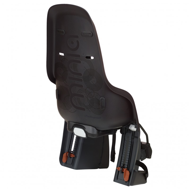Minia FF - Rear Child Bicycle Seat for Frame  Black