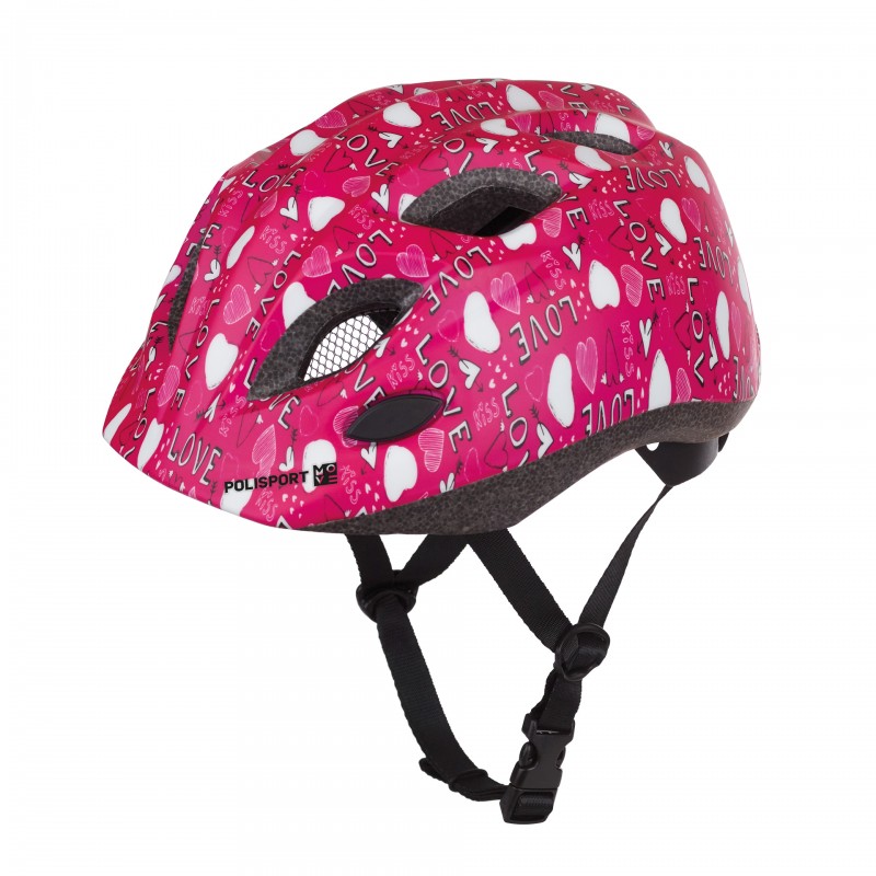 S Junior Premium - Casco de Bicicleta Rosa para Nios con Luz LED