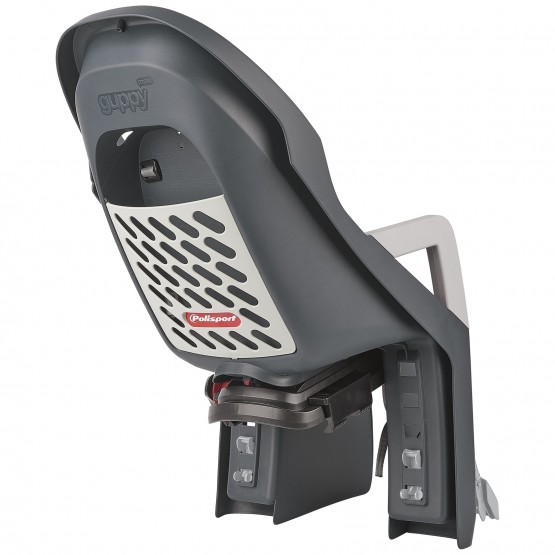 Guppy Maxi CFS_XR - Rear Child Bicycle Seat Dark Grey and Silver for Luggage Carriers
