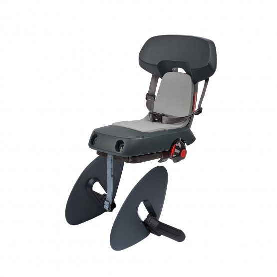 Guppy Junior - Seggiolino Bici Grigio Scuro per Portapacchi