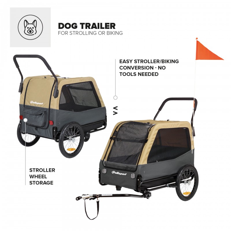 Hundefahrradanh�nger & Hundewagen 2 in 1