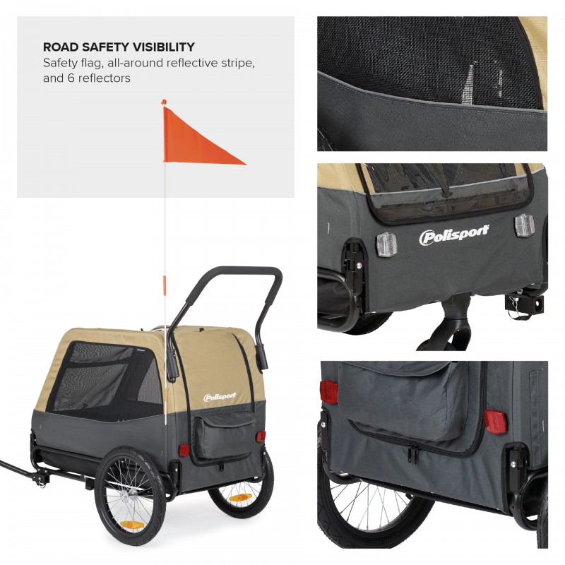Hundefahrradanh�nger & Hundewagen 2 in 1