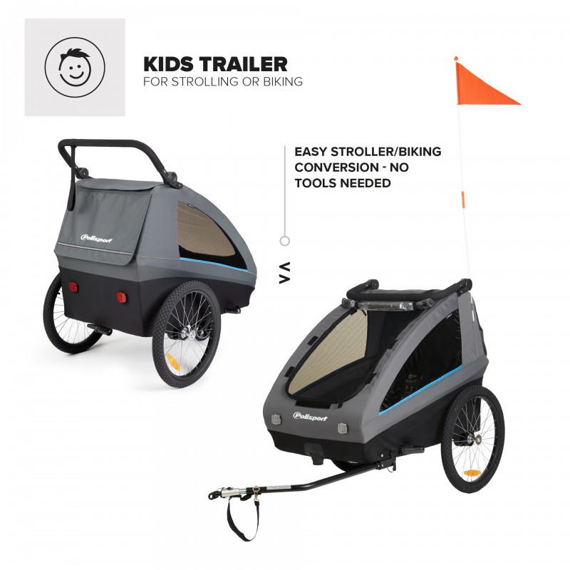 Kids Bicycle Trailer & Stroller 2-in-1