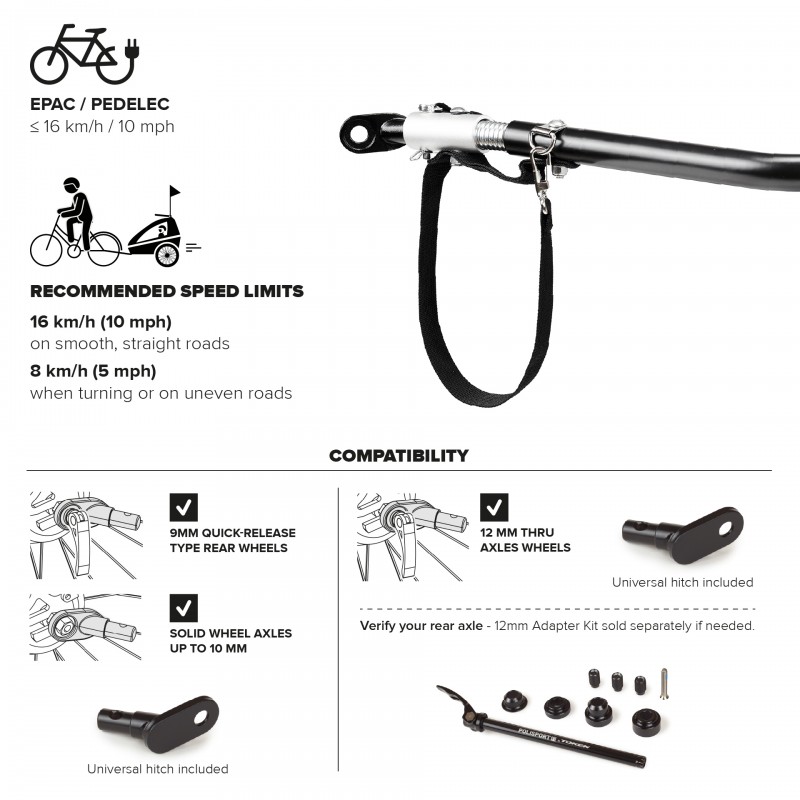 Kids Bicycle Trailer & Stroller 2-in-1