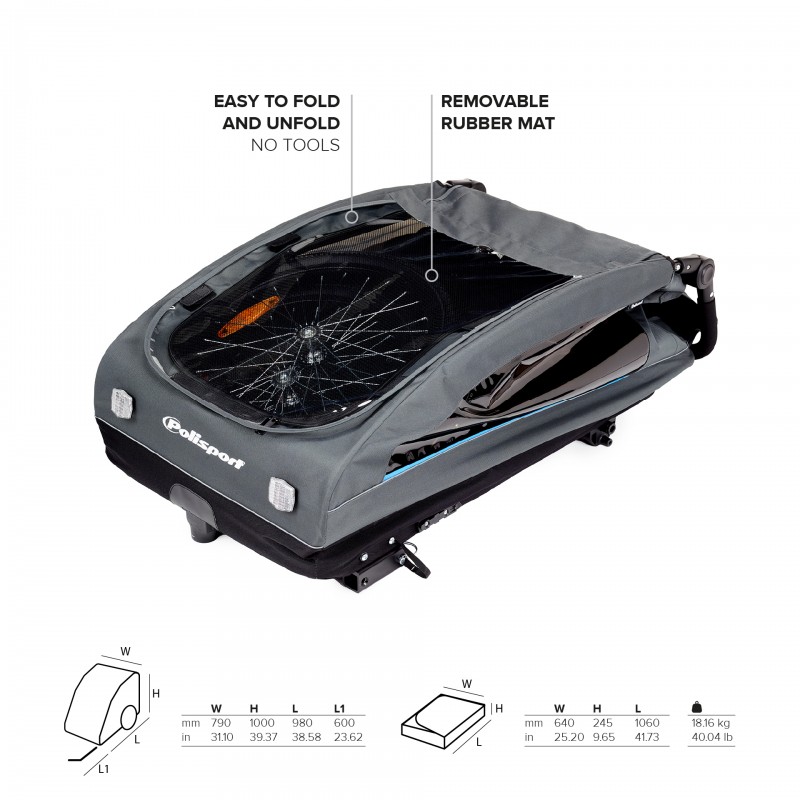 Kids Bicycle Trailer & Stroller 2-in-1