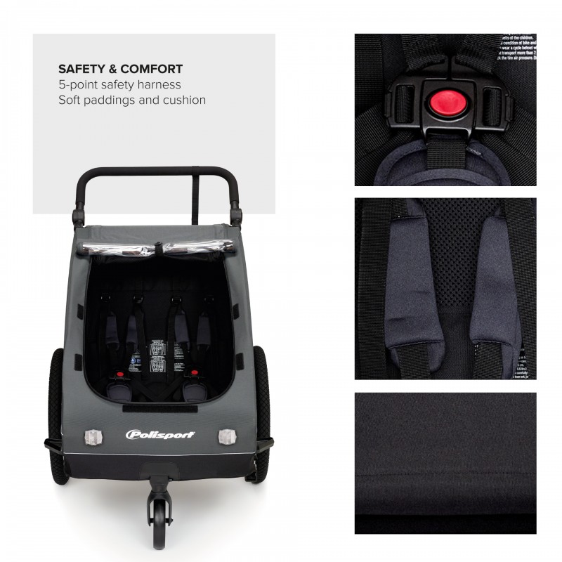 Kids Bicycle Trailer & Stroller 2-in-1