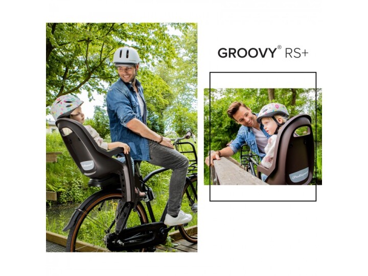 Groovy RS Plus Reclining Child Bike Seat Dark Brown Eco 8640700012 Dark Brown Eco Polisport