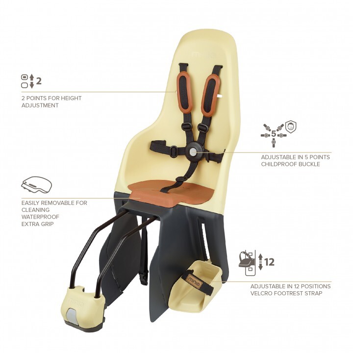 MINIA CFS - Rear Child Bicycle Seat Yellow for Luggage